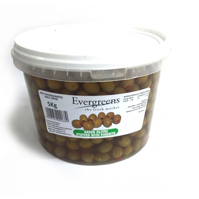 Green Olives Stuffed with Pimento 5kg