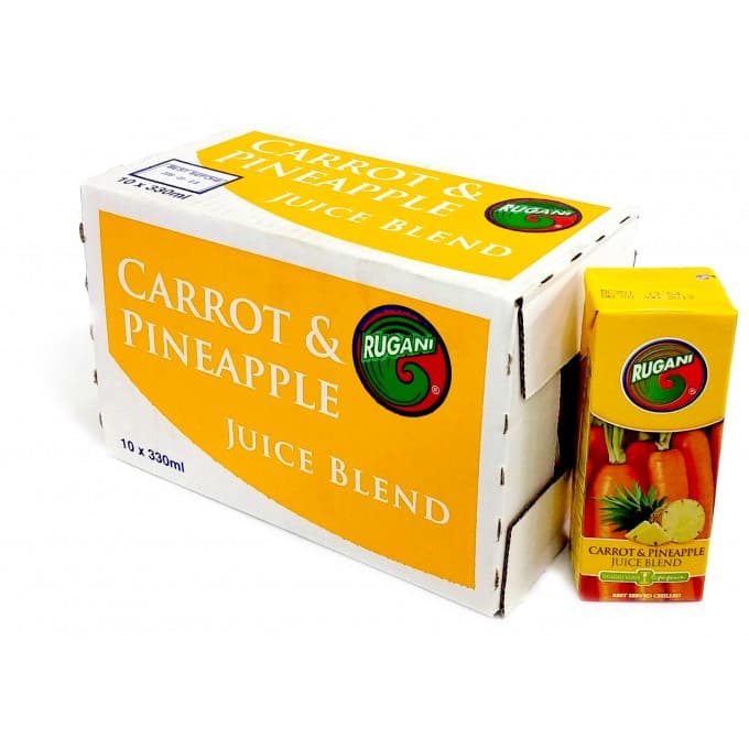 Rugani 100% Carrot & Pineapple Juice Blend 10x330ml